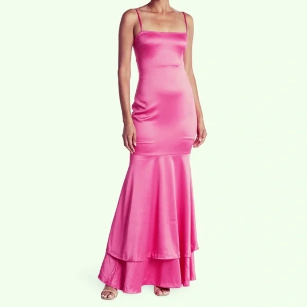 Likely Silk Aurora Gown Fuchsia Gown NWT